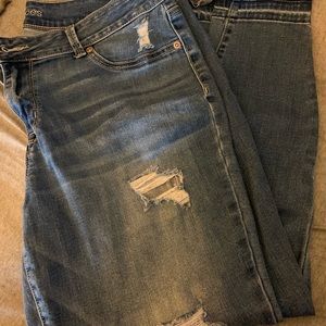 Large, short distressed jeans from Maurice’s!